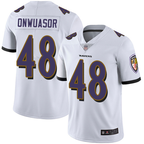 Baltimore Ravens Limited White Men Patrick Onwuasor Road Jersey NFL Football 48 Vapor Untouchable